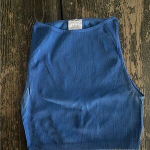 Cotton On Ribbed Blue Tank Top